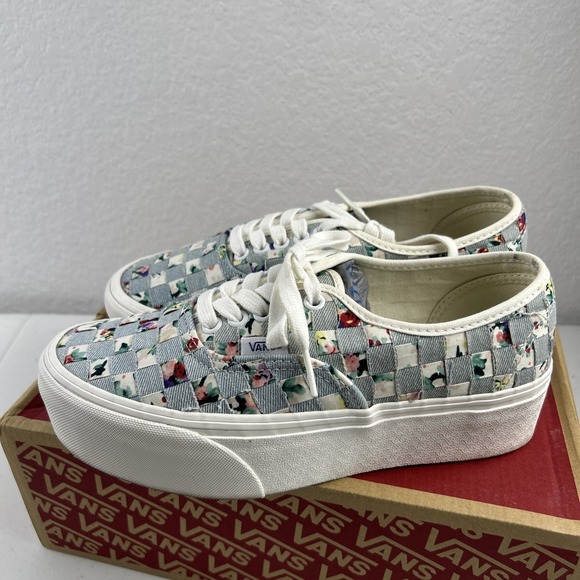 Vans Authentic Stac Woven Floral Lace Up‎ Shoes Women's 8 Low Top - Picture 5 of 8